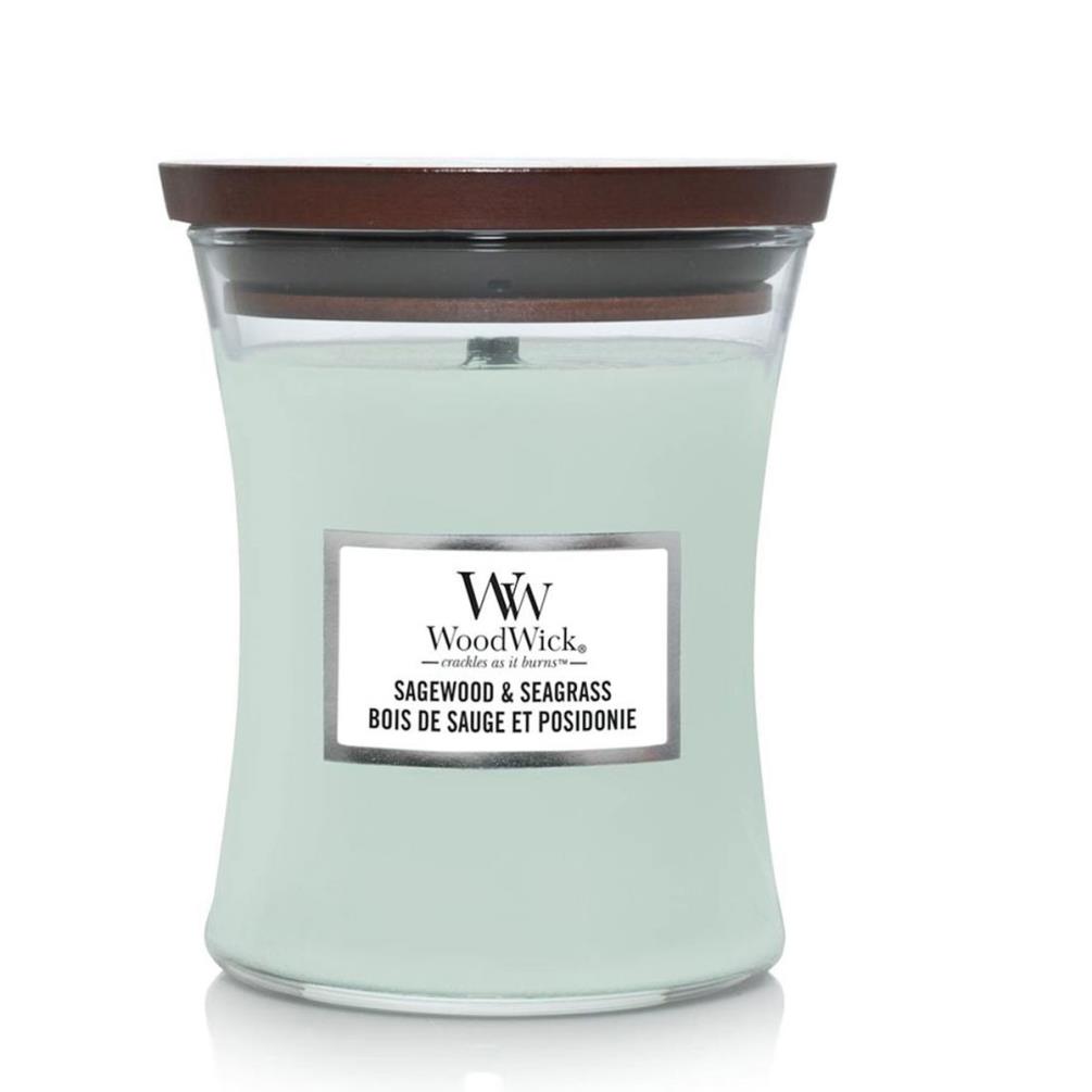 WoodWick Sagewood & Seagrass Medium Hourglass Candle £14.99